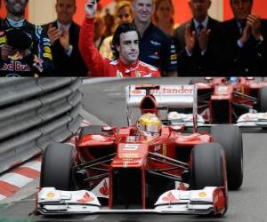 Puzzle Fernando Alonso - Ferrari - Γκραν ΠΡΙ Μονακό 2012 (3η θέση)